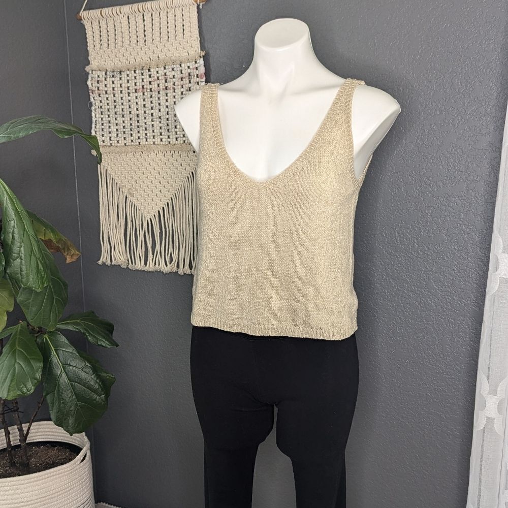 Sage Brand Tan Knit Tank